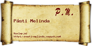 Pásti Melinda névjegykártya